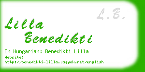 lilla benedikti business card